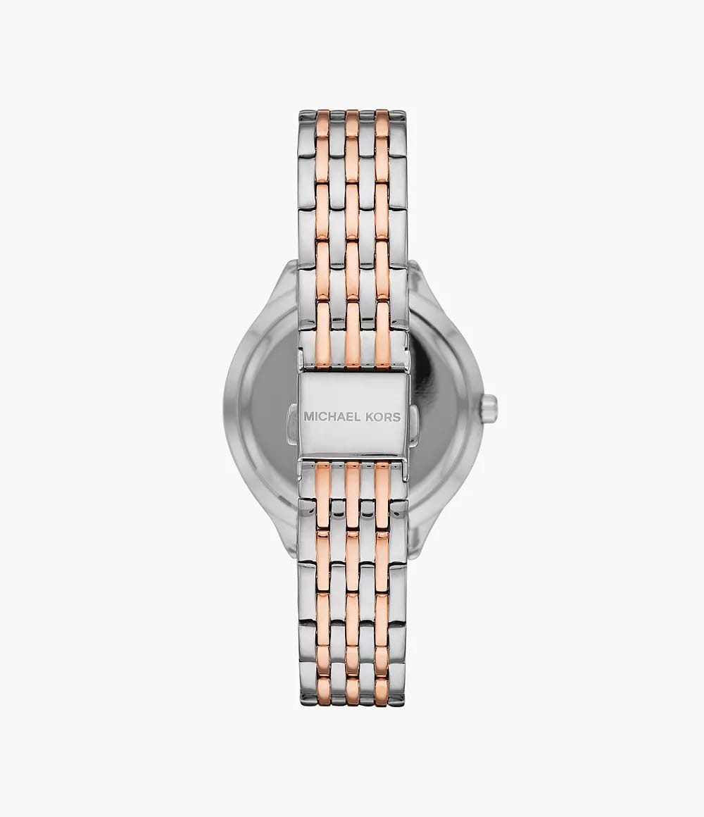 Michael Kors MK7077 Women’s Mindy Three-Hand Two-Tone Stainless Steel