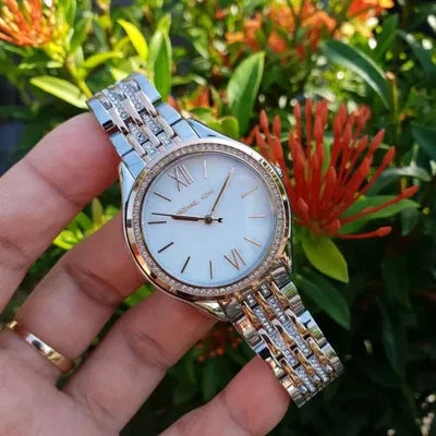 Michael Kors MK7077 Women’s Mindy Three-Hand Two-Tone Stainless Steel