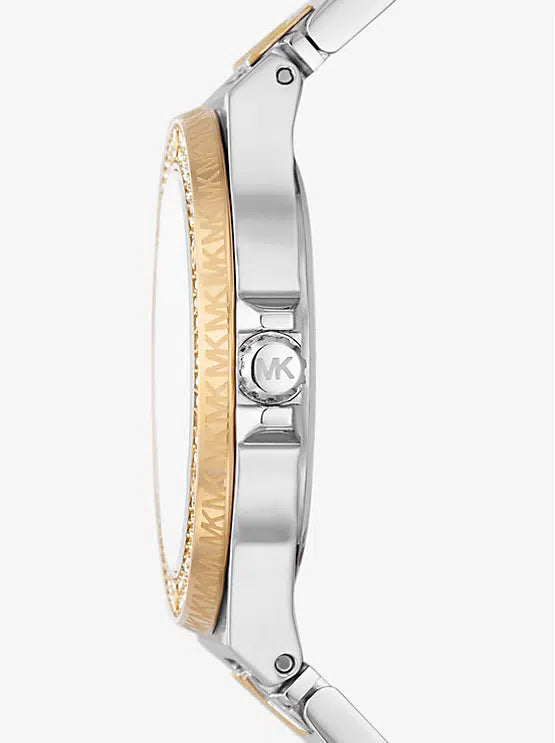 Michael Kors Lennox Pavé Two-Tone Logo Watch