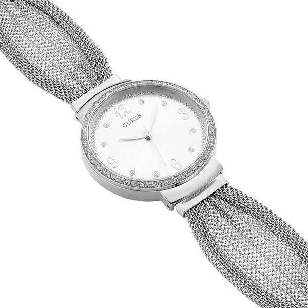 GUESS MONTRE FEMME CHIFFON ARGENT W1083L1