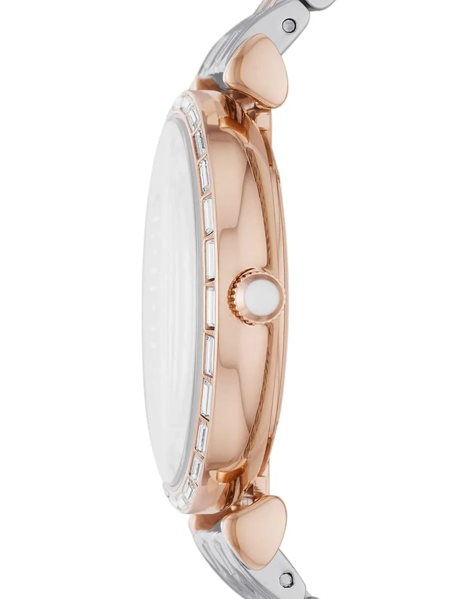 Emporio Armani Gianni Women’s Analog Stainless Steel Silver Dial 32mm Watch