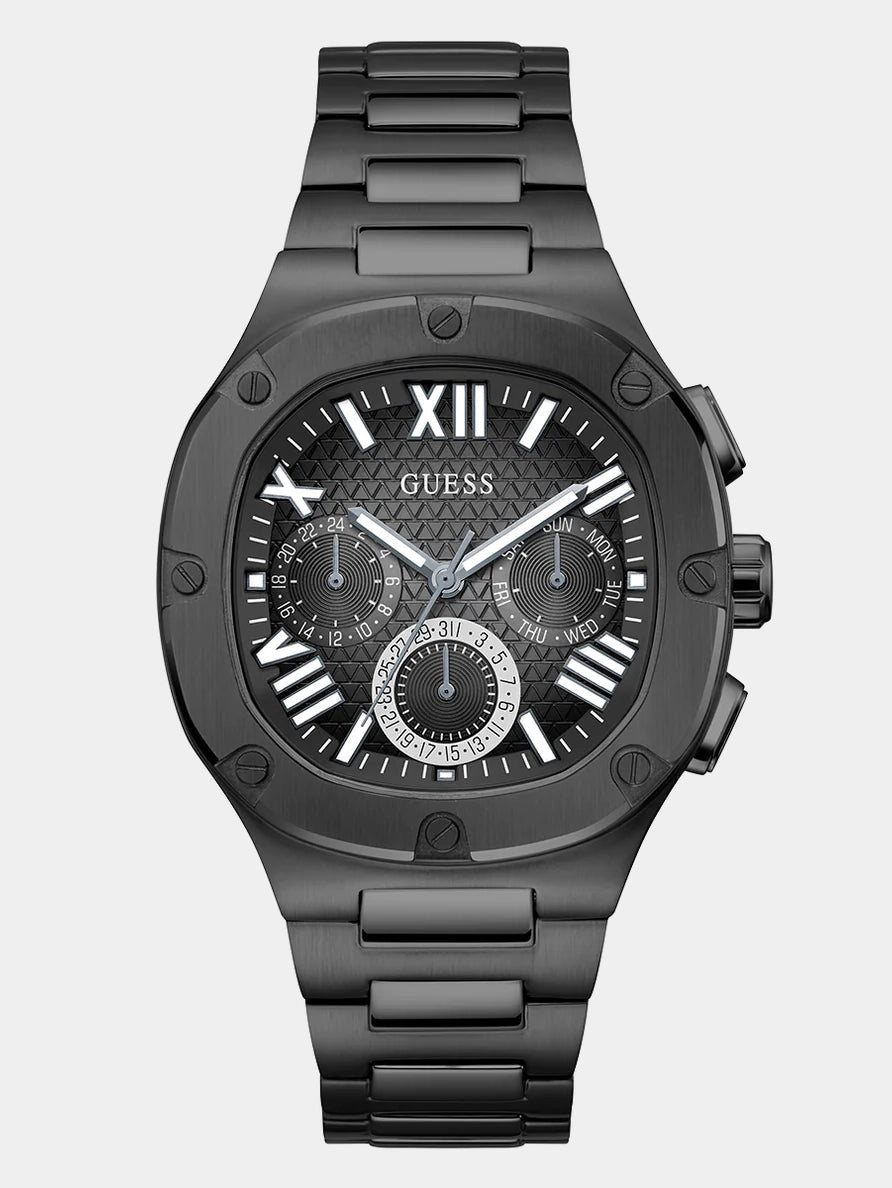 GUESS Mens Black Multi-function Watch