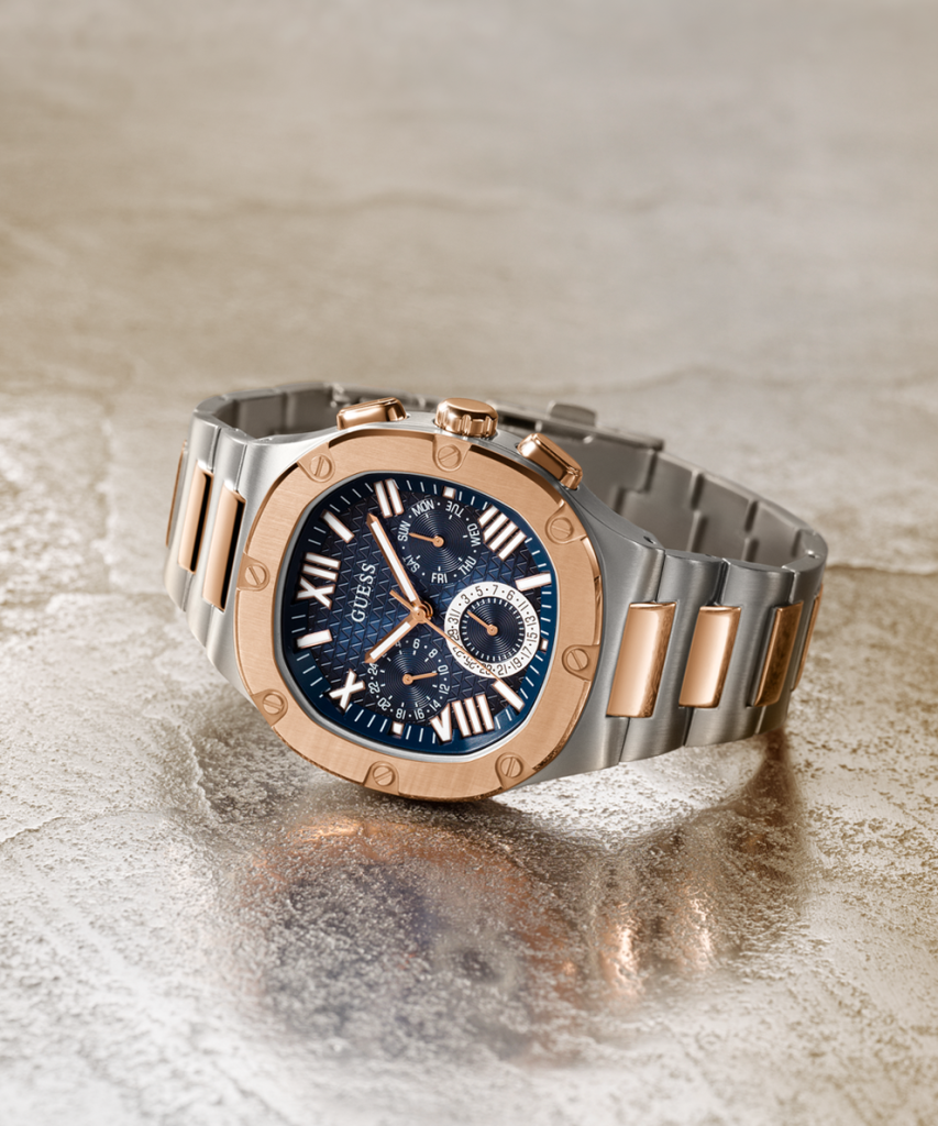 GUESS Mens Gunmetal Multi-function Watch