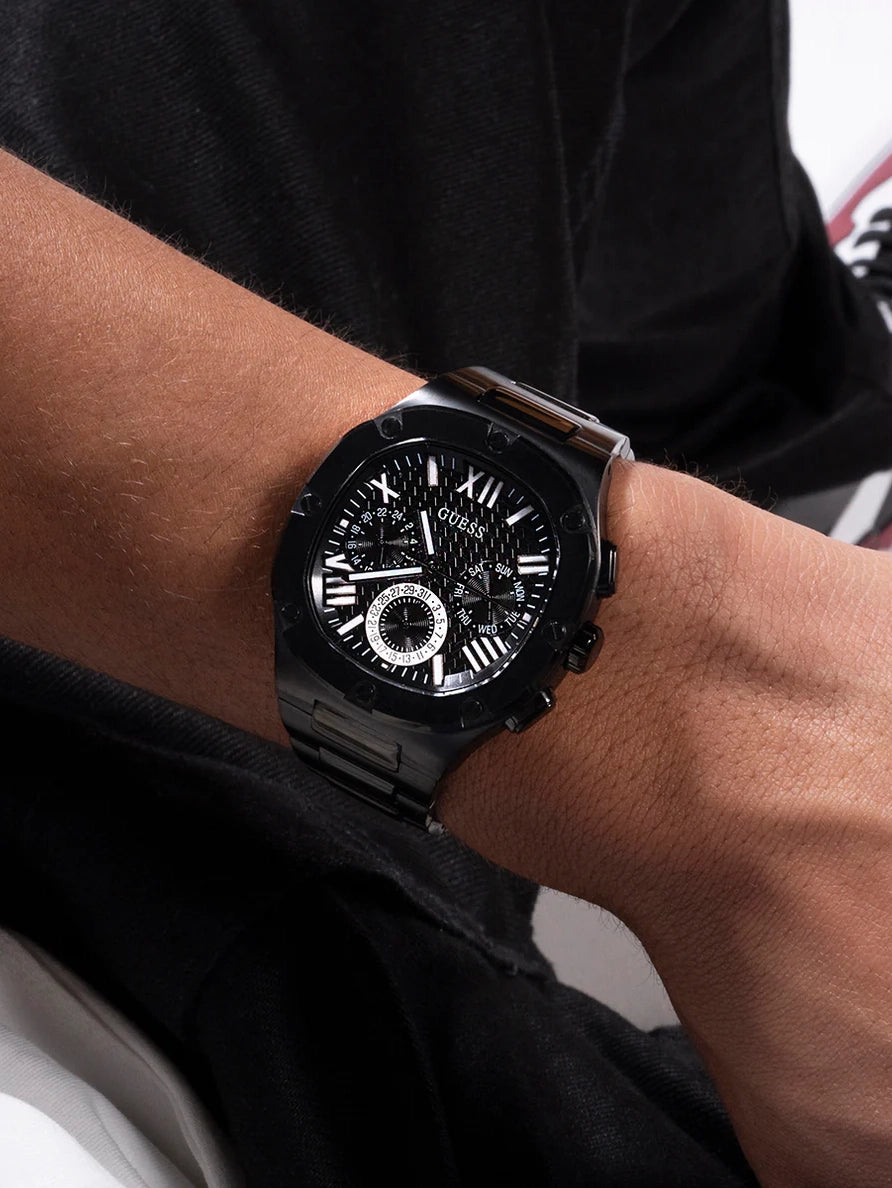 GUESS Mens Black Multi-function Watch