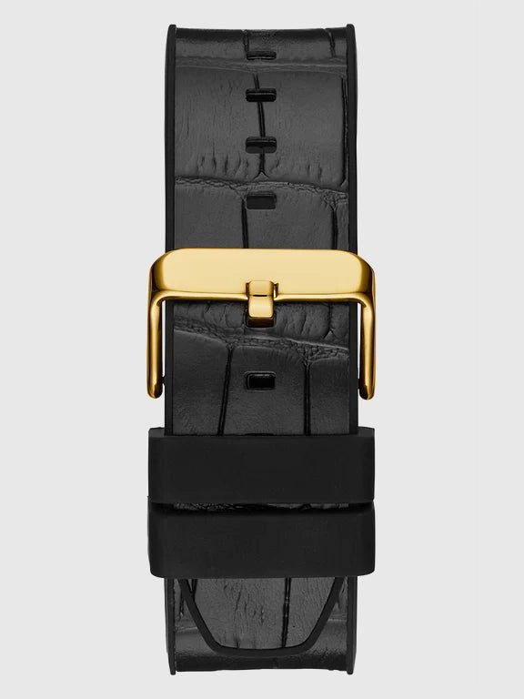 GUESS Mens Black Gold Tone Multi - function Watch,GW0492G3 - visiowatch
