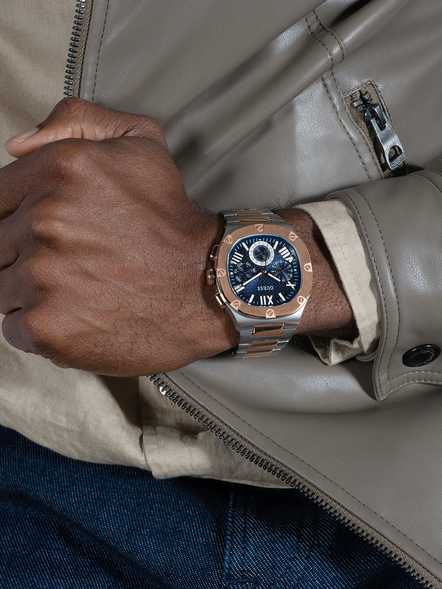 GUESS Mens Gunmetal Multi-function Watch
