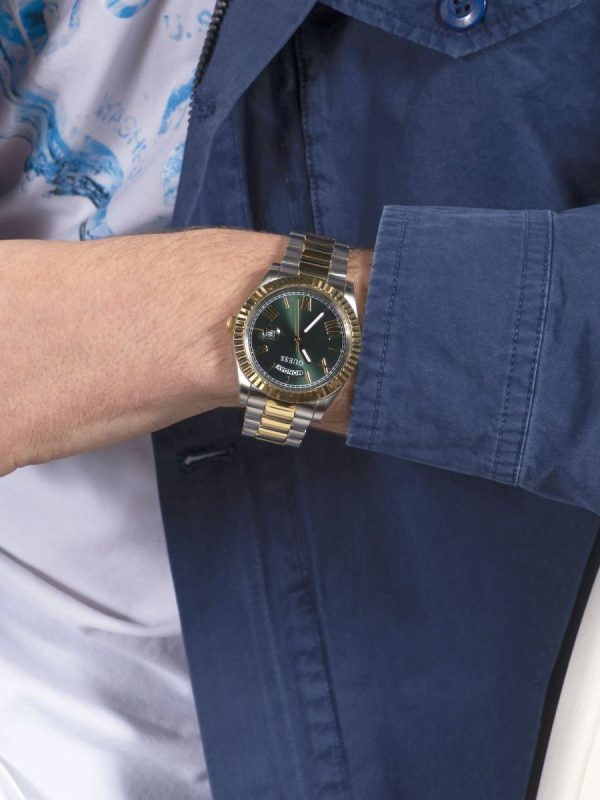 GUESS Mens 2-Tone Day/Date Watch