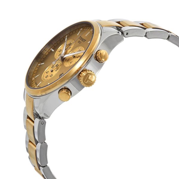 t-sport chronograph quartz champagne pour homme, t116.617.22.021.00