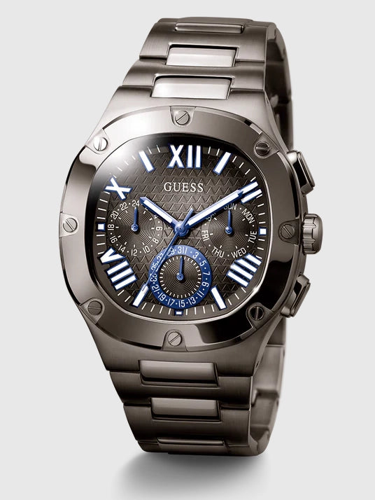 GUESS Mens Gunmetal Multi-function Watch, GW0572G5