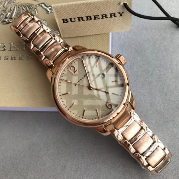 Montre Burberry Pour Femme Or Rose, bu10116