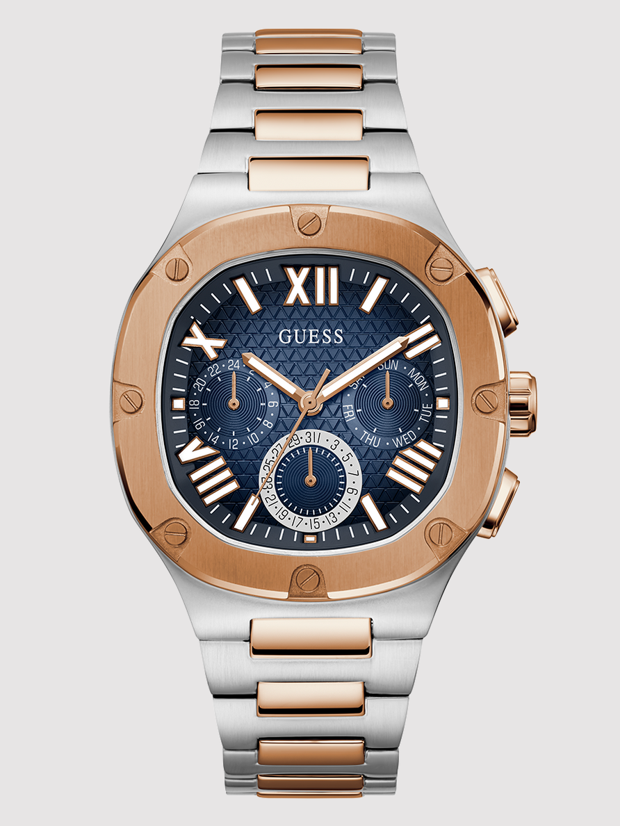 GUESS Mens Gunmetal Multi-function Watch
