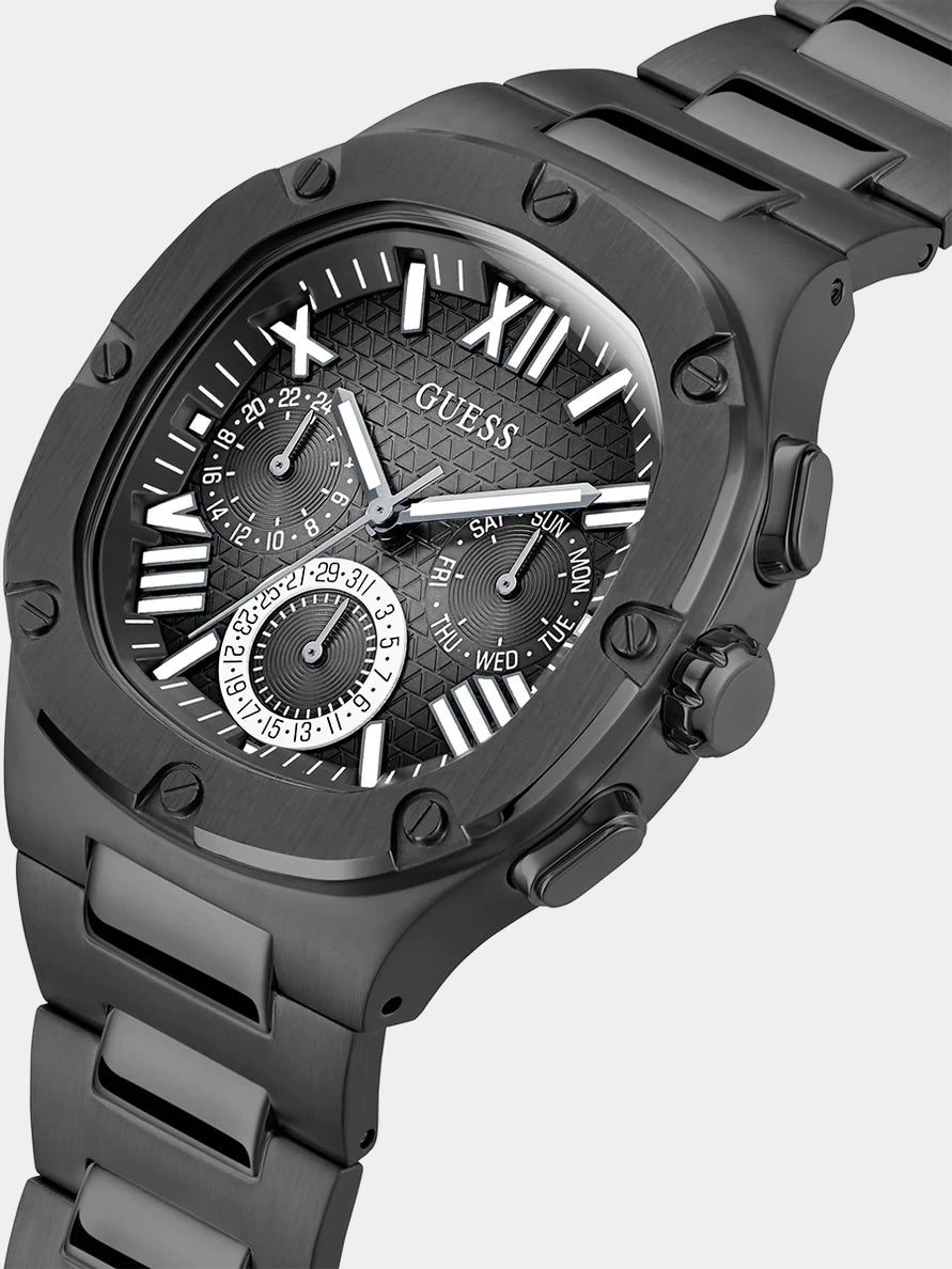 GUESS Mens Black Multi-function Watch