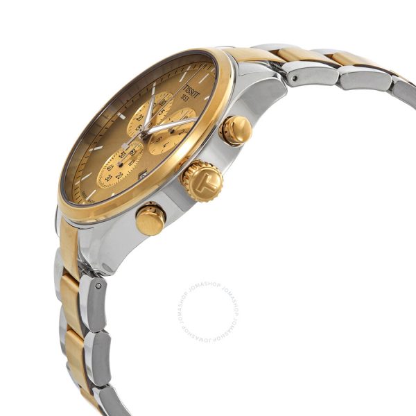 t-sport chronograph quartz champagne pour homme, t116.617.22.021.00