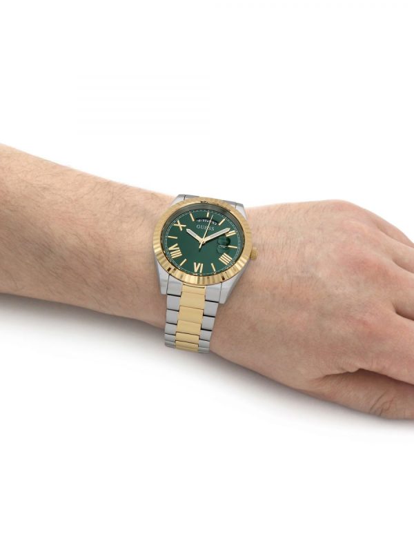 GUESS Mens 2-Tone Day/Date Watch