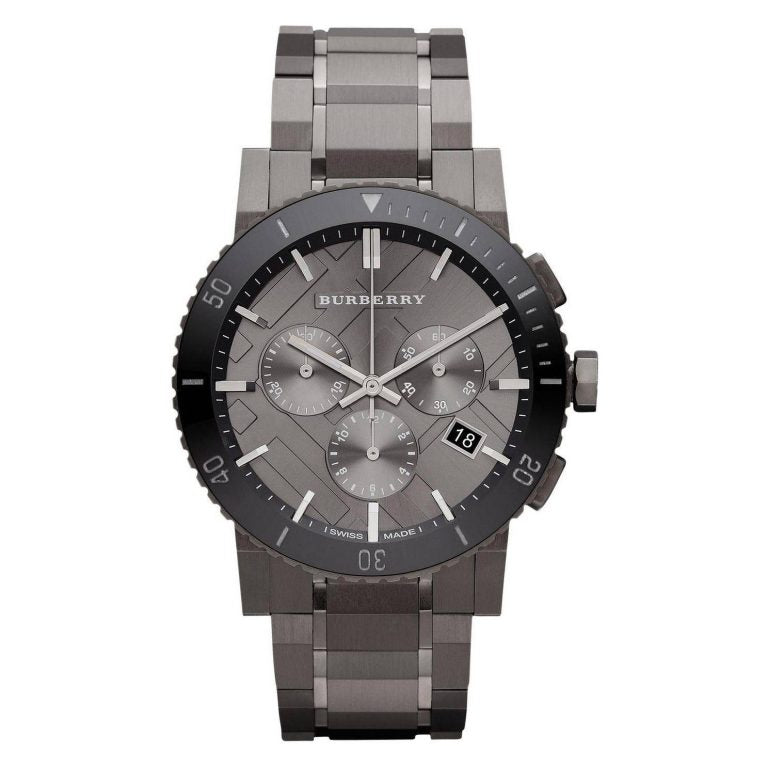 BURBERRY GunMetal Men’s Swiss Made Stainless Steel, BU9381 - visiowatch