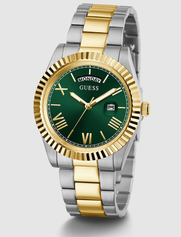 GUESS Mens 2-Tone Day/Date Watch