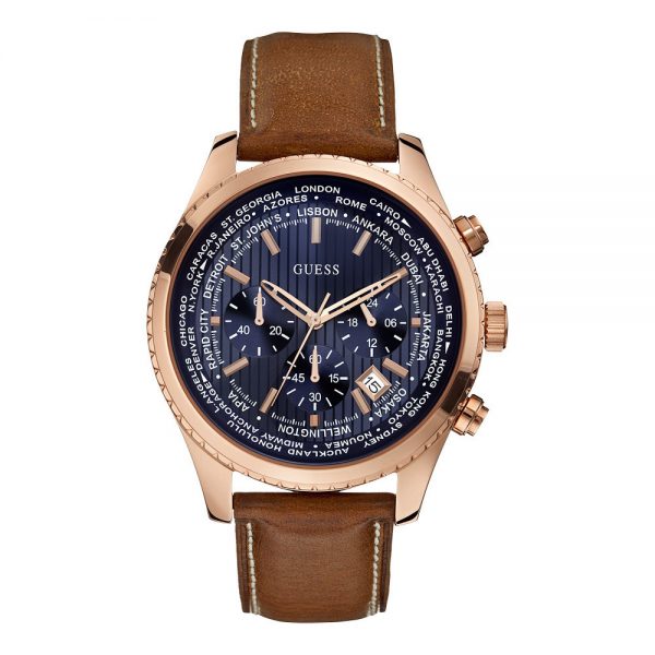 Montre GUESS pour Homme en cuir, W0500G1