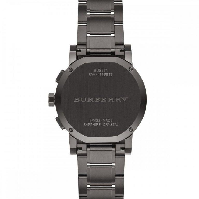 BURBERRY GunMetal Men’s Swiss Made Stainless Steel, BU9381 - visiowatch