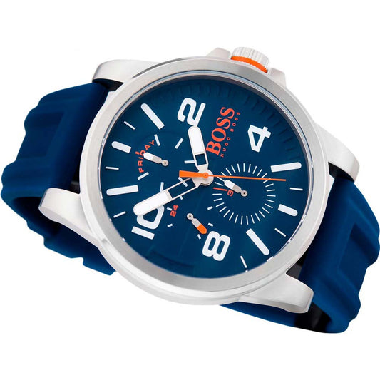 Montre Sport HUGO BOSS en silicone Bleu pour Homme, 1550008
