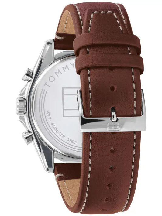 Tommy Hilfiger Brown Leather Men’s Multi-function Watch