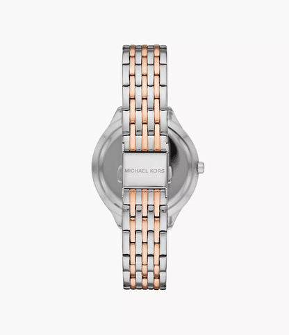 Michael Kors MK7077 Women’s Mindy Three-Hand Two-Tone Stainless Steel