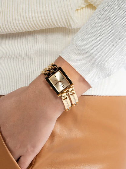 GUESS Ladies Gold Tone Analog Watch, GW0668L2