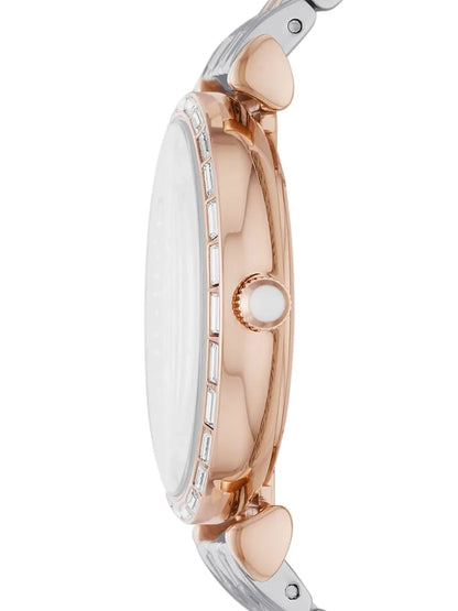 Emporio Armani Gianni Women’s Analog Stainless Steel Silver Dial 32mm Watch