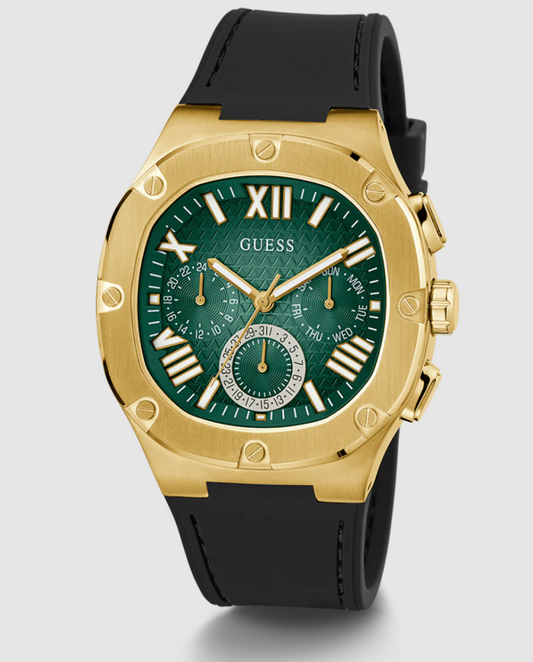 guess mens burgundy gunmetal multi-function watch gw0571g3