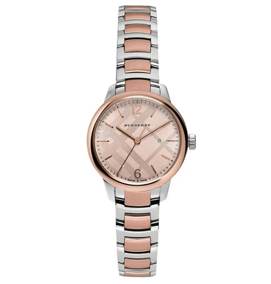 burberry ladies watch swiss classic two tone