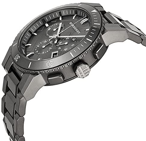 BURBERRY GunMetal Men’s Swiss Made Stainless Steel, BU9381 - visiowatch