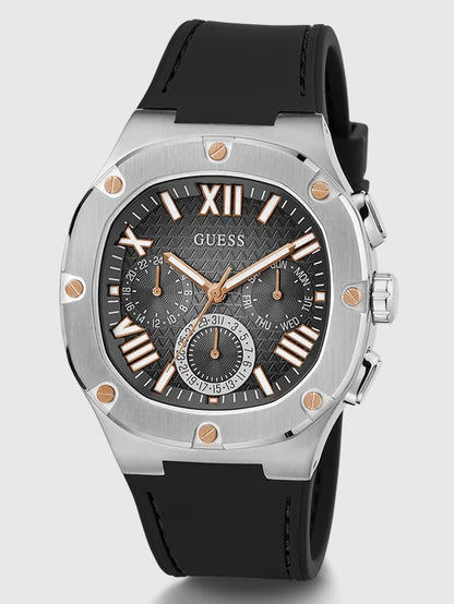 GUESS Mens Burgundy Gunmetal Multi-function Watch, GW0571G1
