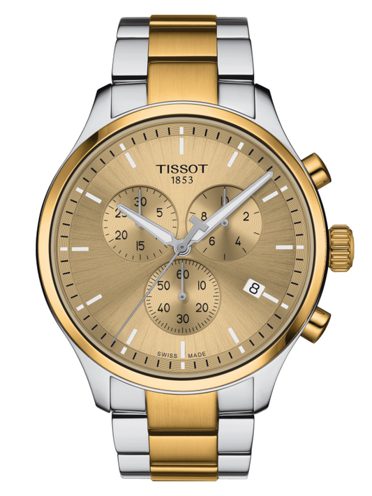 t-sport chronograph quartz champagne pour homme, t116.617.22.021.00