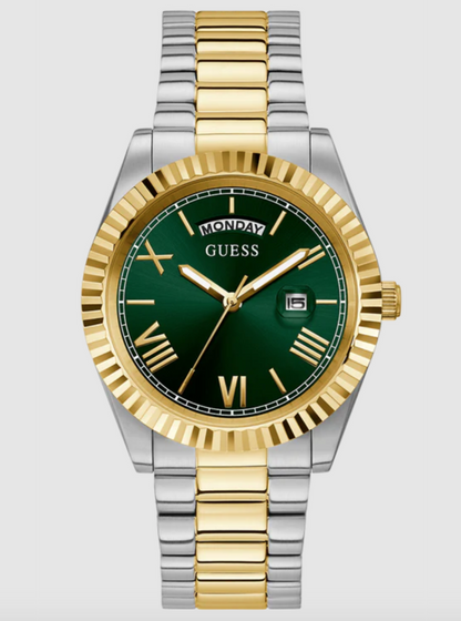 GUESS Mens 2-Tone Day/Date Watch