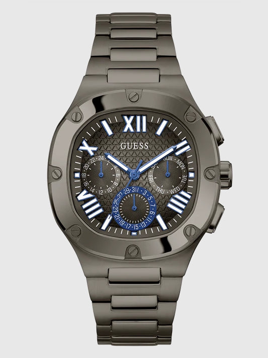 GUESS Mens Gunmetal Multi-function Watch, GW0572G5