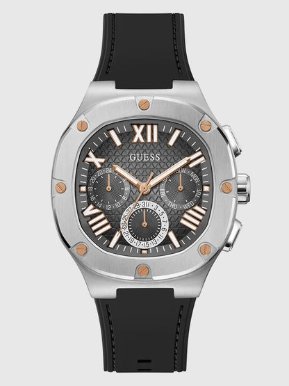 GUESS Mens Burgundy Gunmetal Multi-function Watch, GW0571G1