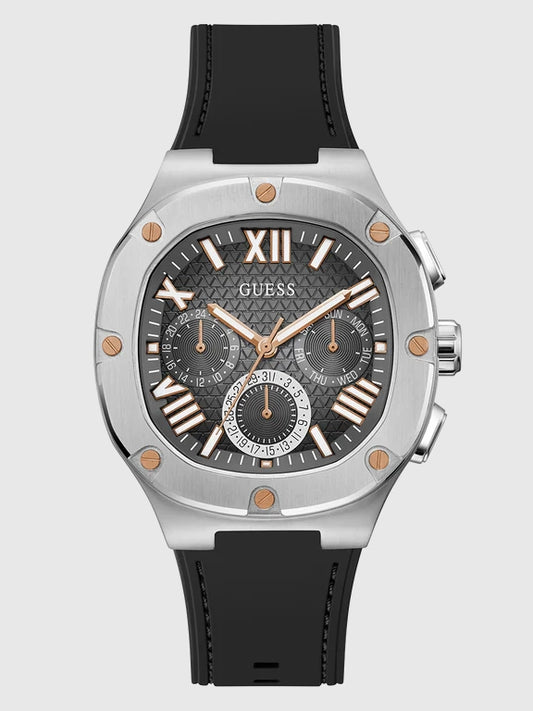 GUESS Mens Burgundy Gunmetal Multi-function Watch, GW0571G1