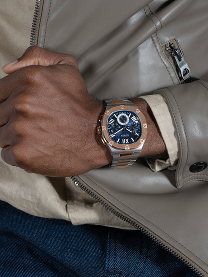 GUESS Mens Gunmetal Multi-function Watch