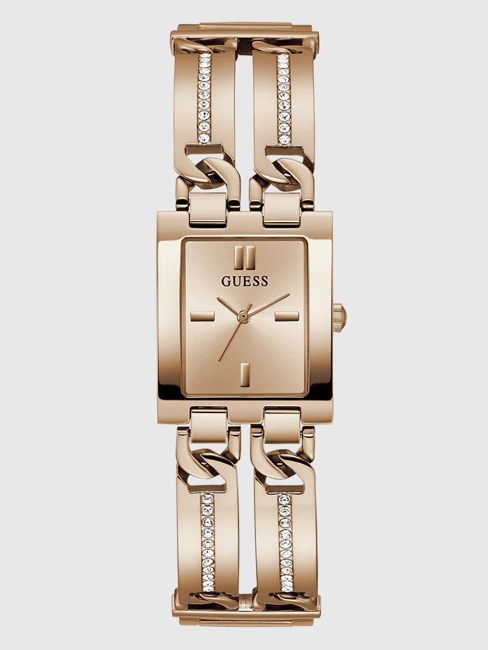 GUESS Ladies Rose Gold Tone Analog Watch,GW0668L3