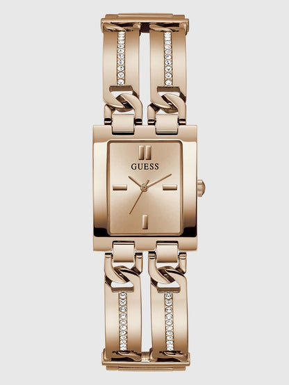GUESS Ladies Rose Gold Tone Analog Watch,GW0668L3