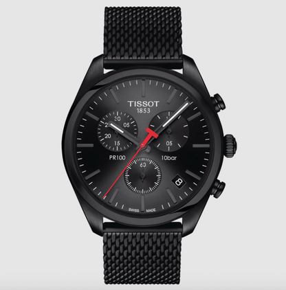 Tissot black pr 100 chronograph, t101.417.33.051.00 - visiowatch