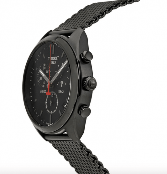 Tissot black pr 100 chronograph, t101.417.33.051.00 - visiowatch