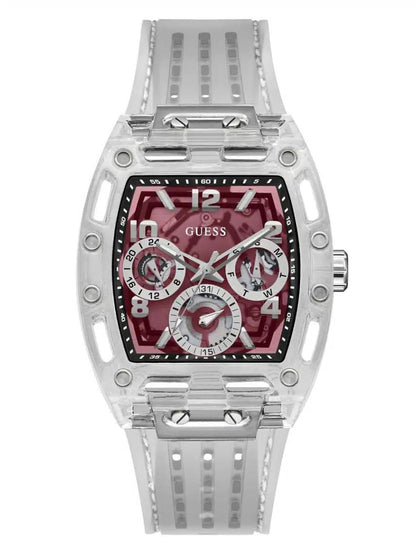 GUESS Mens Clear Multi-function Watch, GW0499G9
