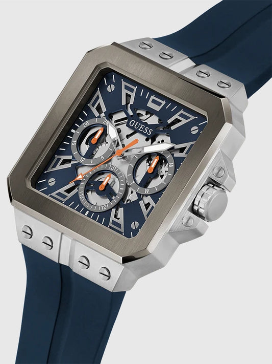 GUESS Mens Navy 2-Tone Multi-function Watch, GW0637G1