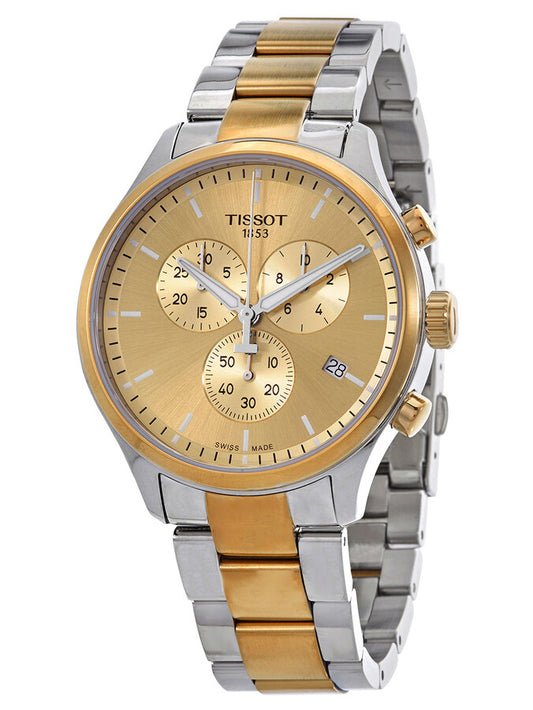 t-sport chronograph quartz champagne pour homme, t116.617.22.021.00