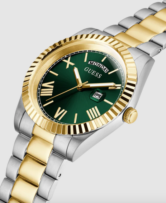 GUESS Mens 2-Tone Day/Date Watch